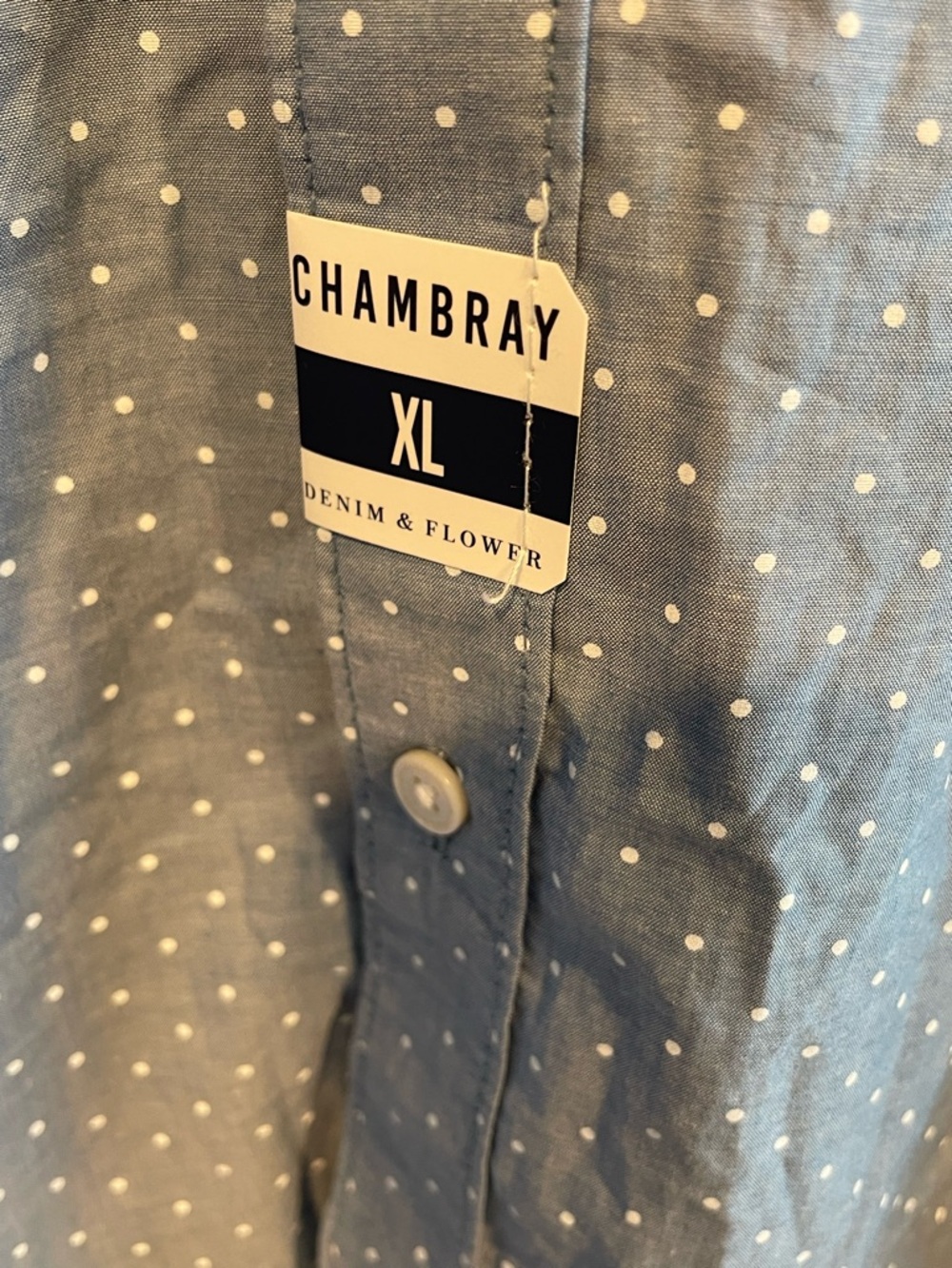 Denim & Flower Light Blue Polka Dot Button-Down Shirt - Picture 7 of 10